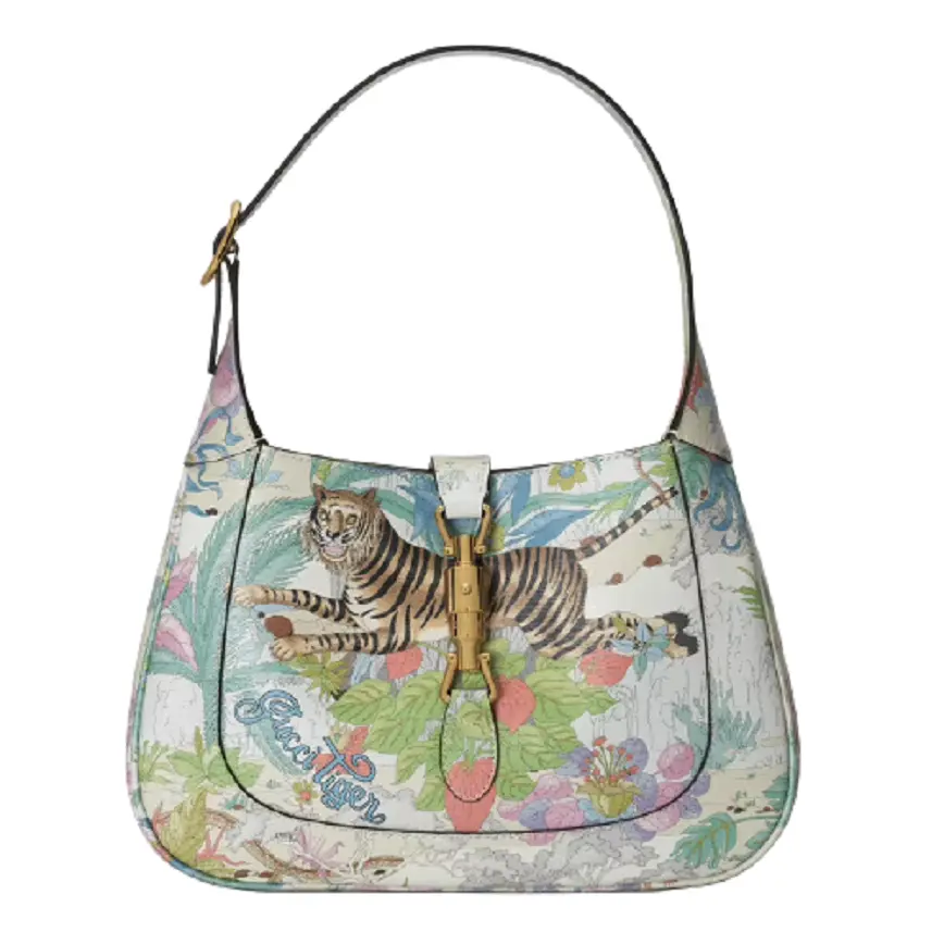 Túi Gucci Tiger Jackie 1961 Small Off White Leather 636709-UTIAC-9270