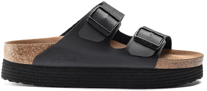 Dép Birkenstock Arizona Platform Vegan 'Black' 1018520