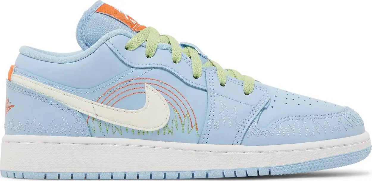 Giày Nike Air Jordan 1 Low SE GS 'Blue Stitch' DO8227-400