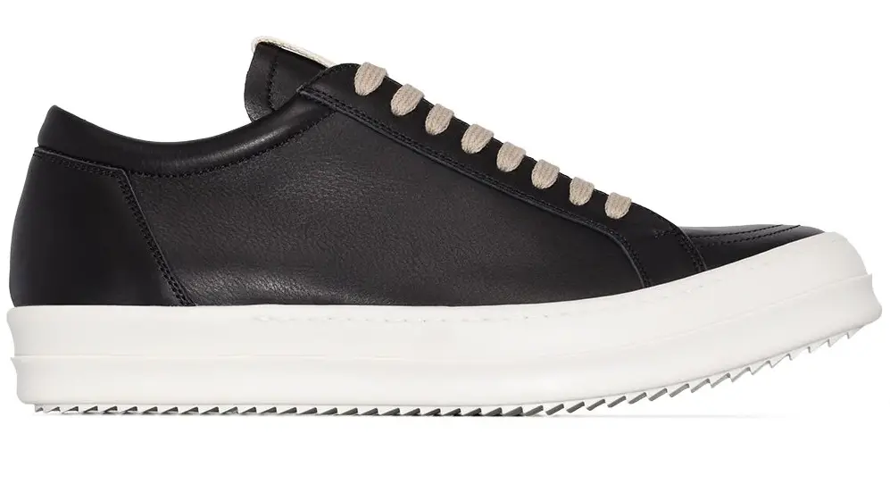 Giày Rick Owens Black Low Top Sneakers RU20F3893LPO-91