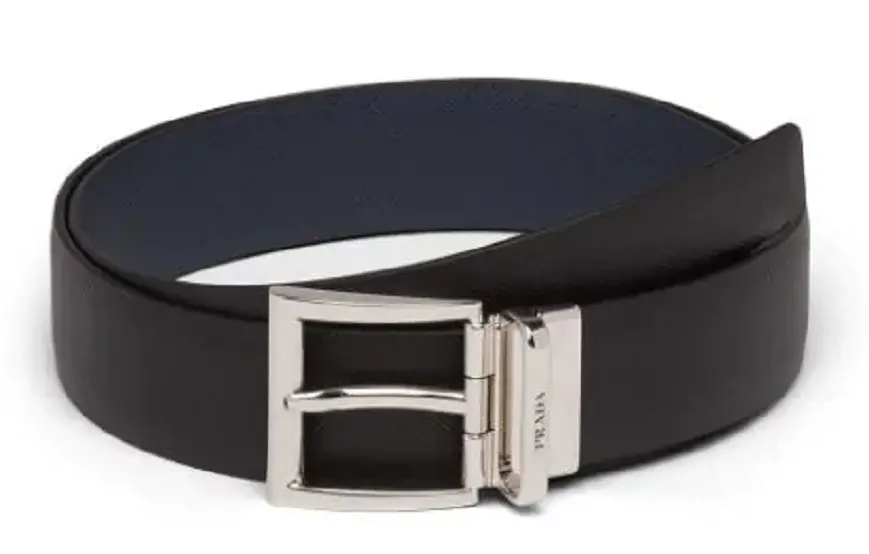 Thắt Lưng Prada Black Saffiano Leather Reversible Belt 2CC004053-F00XF