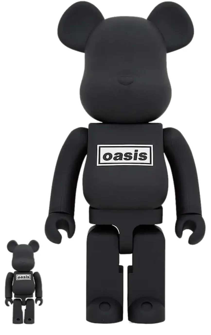 Mô Hình Oasis Bearbrick 100% 400% 'Black Rubber' 15497-BLK