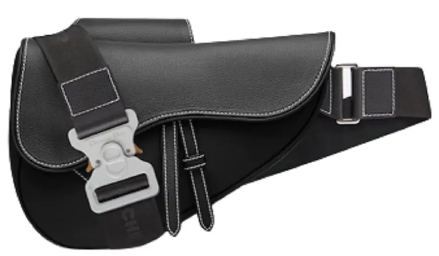 Túi Dior Saddle Bag Black Grained Calfskin 1ADPO093YKK-H00N