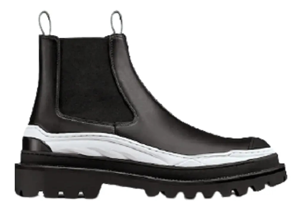 Giày Dior And Sacai Chelsea Boot Black Smooth Calfskin 3BO278ZM-900