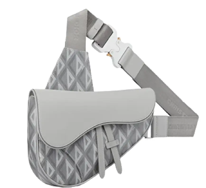 Túi Dior Saddle Bag 'Gray CD Diamond Canvas' 1ADPO093CDP-H42E