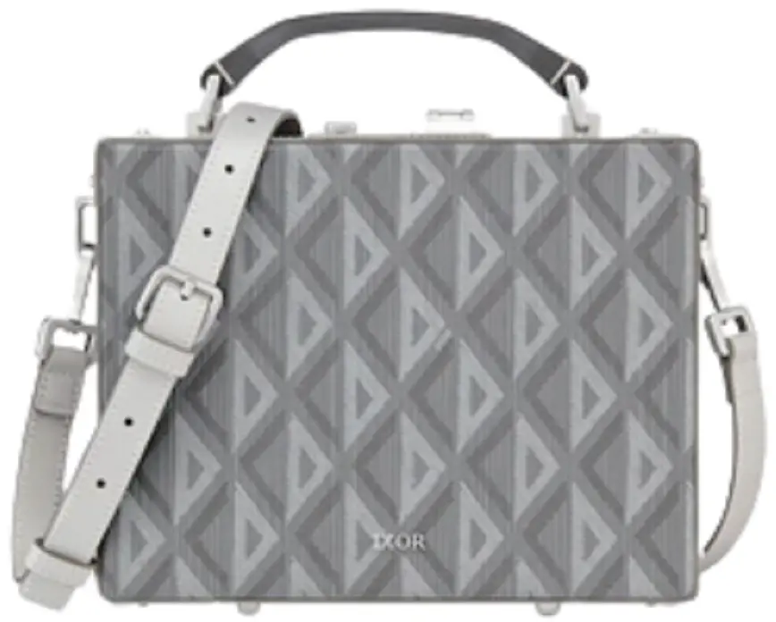 Túi Dior Lock Case Gray CD Diamond Canvas 1LXBR163CDP-H42E