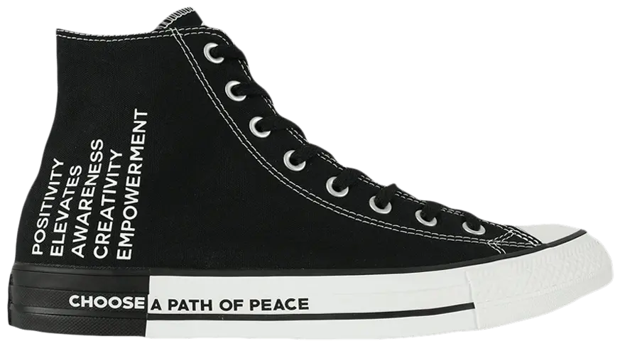 Giày Converse Chuck Taylor All Star High 'Seek Peace Black' 165766C
