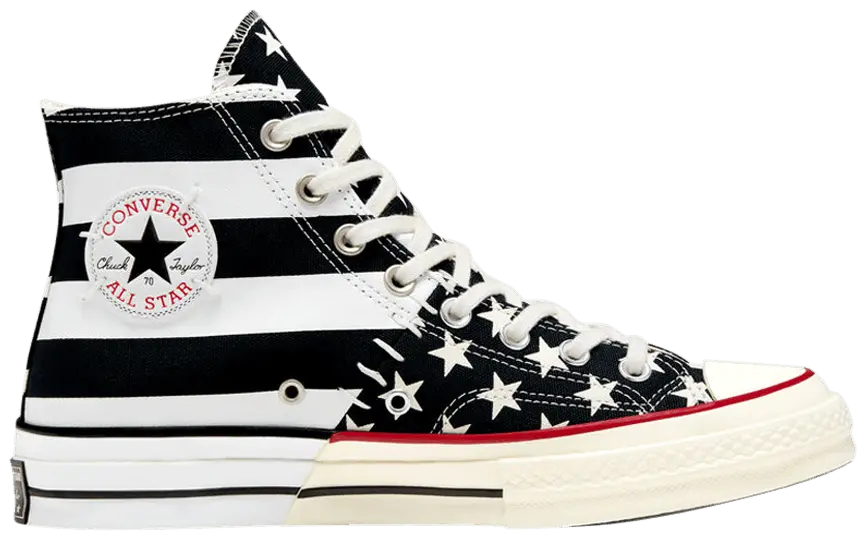 Giày Converse Chuck 70 Archive Restuctured Stripes 'Black White' 166425C