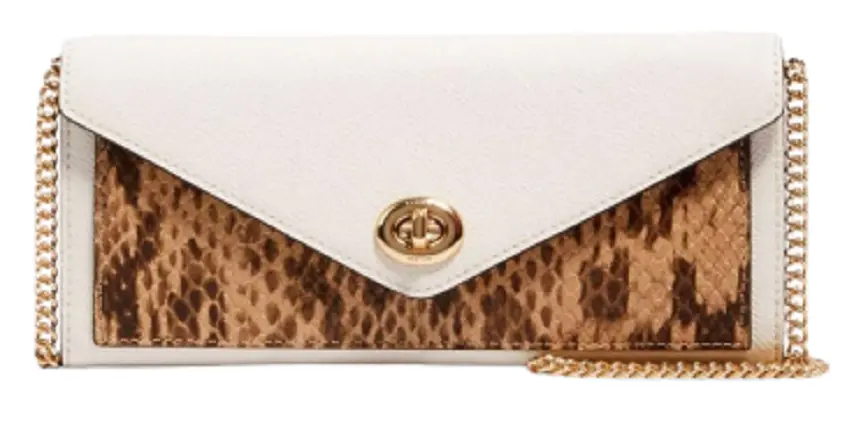Túi Coach Slim Envelope Wallet With Chain Snakeskin C1911-IMCAH