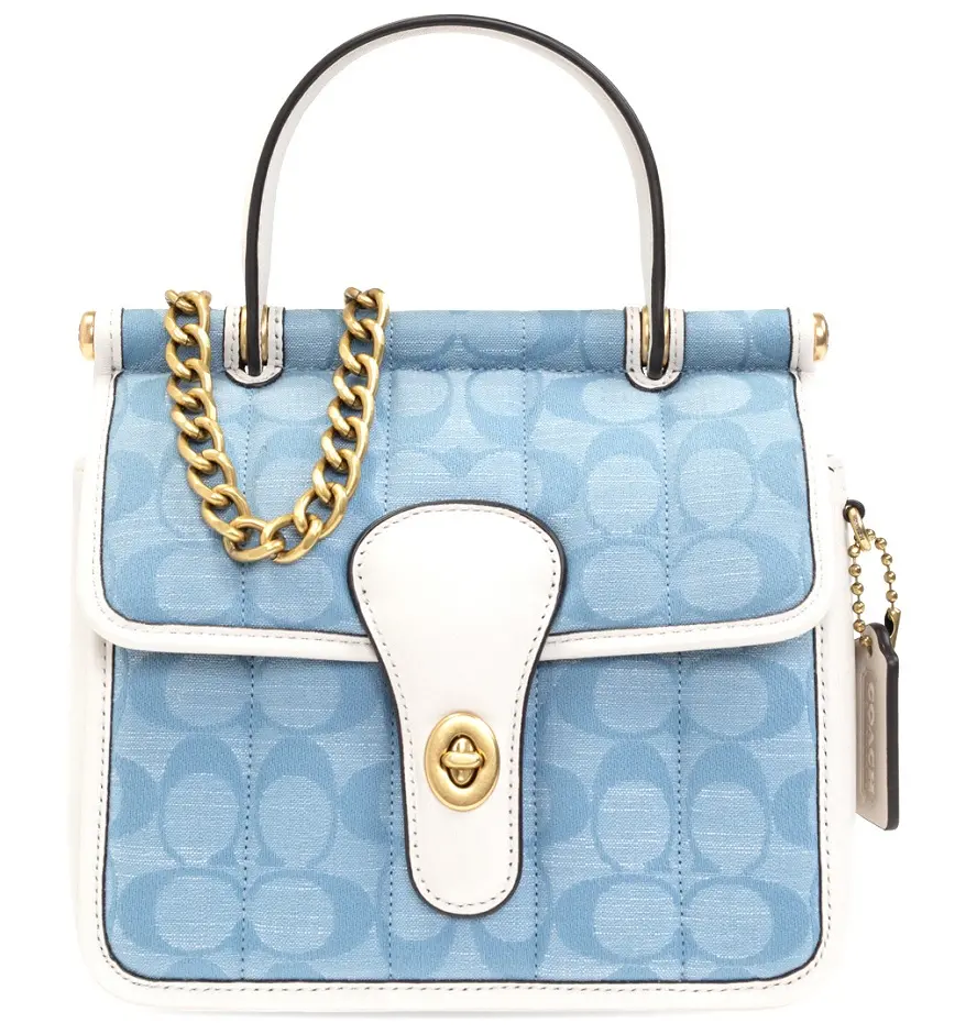 Túi Coach Willis Top Handle 18 In Signature Chambray With Quilting C4704 B4SUX