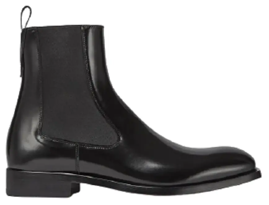 Giày Versace V Leather Boots Black 1000786-1A00695-1B000