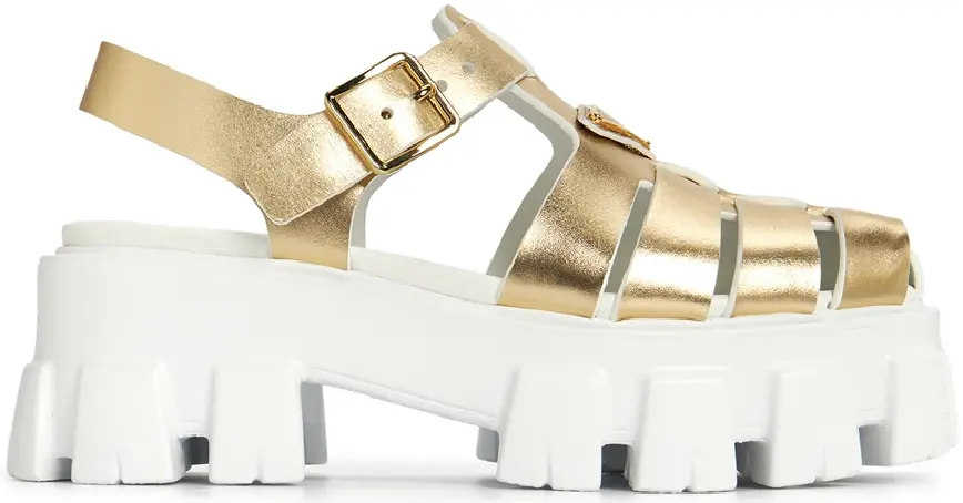 Dép Prada Logo 'Gold' 1X853M-070-F0522