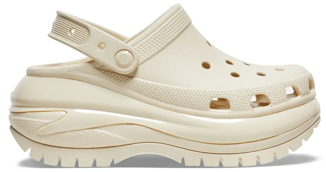 Dép Crocs Classic Mega Crush Clog Bone 207988-2Y2 —