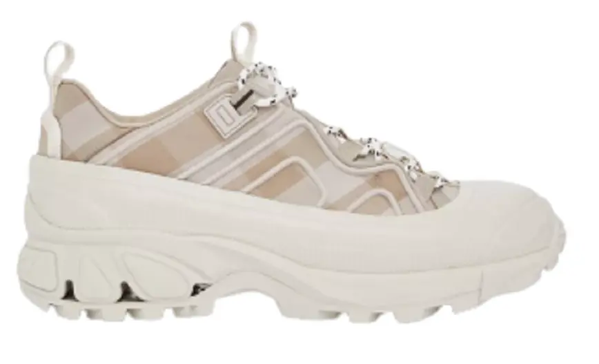 Giày Burberry Check Cotton Arthur Sneakers 'Soft Fawn' 80541151