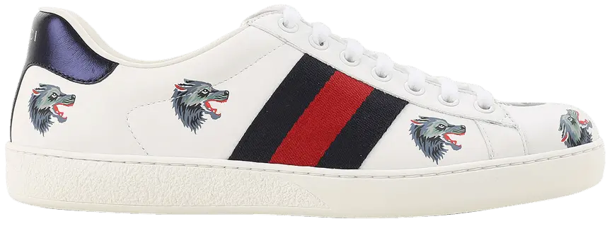Giày Gucci Ace Leather 'Wolf' 386750-0H810-9082