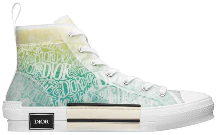 Giày Shawn Stussy x Dior B23 High 'Yellow Green'
