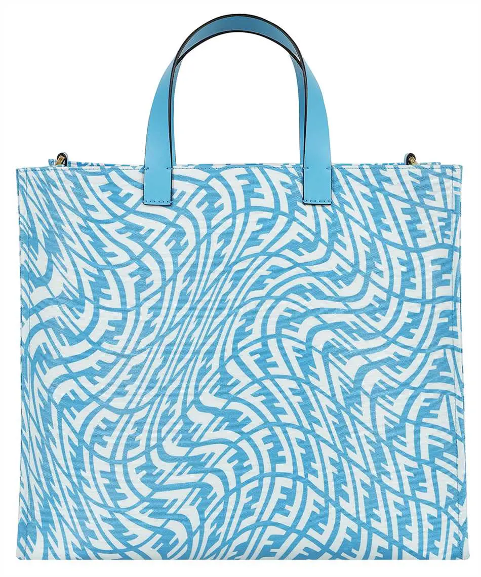 Túi Fendi Shopper Glazed Canvas Bag 'Blue' 8BH357-AFP4-F1EED