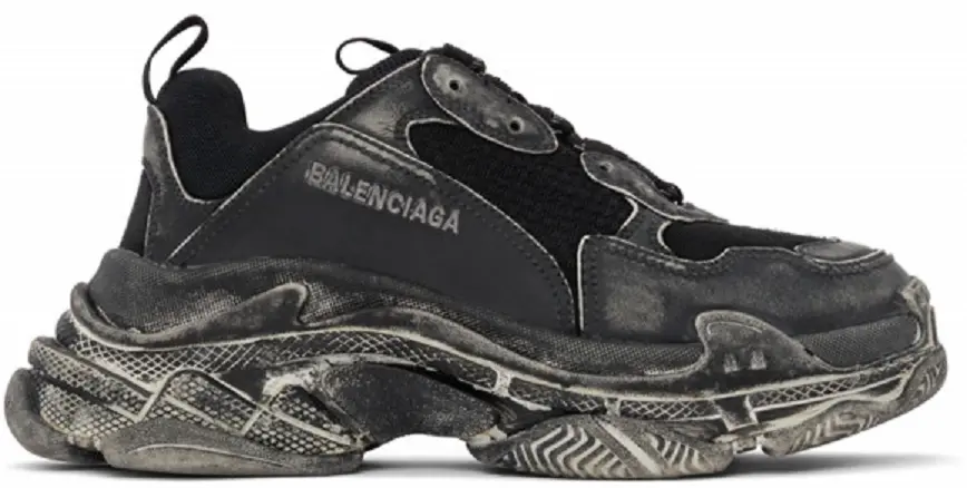 Giày Balenciaga Triple S 'Faded Black' 524039-W3CN3-1000