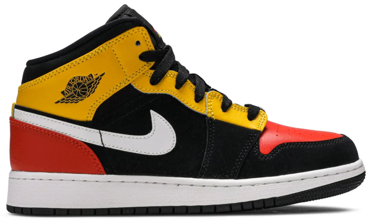 Giày Nike Air Jordan 1 Mid SE GS 'Amarillo Team Orange' BQ6931-087