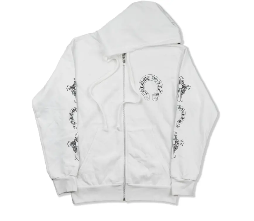 Áo Chrome Hearts Dagger Cross White Hoodie CH428