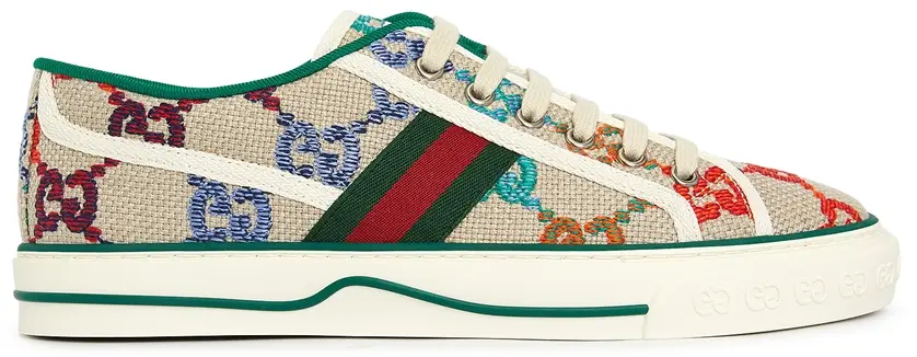 Giày Gucci GG Tennis 'BeigeGray' 606111-UFT30-8466