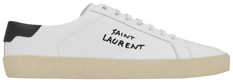 Giày Saint Laurent Court Classic SL06 'Optic White Black' 610649-08G10-9061