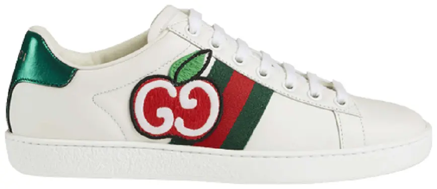 Giày Gucci Wmns Ace Low 'GG Apple Patch White' 611377 DOPE0 9064