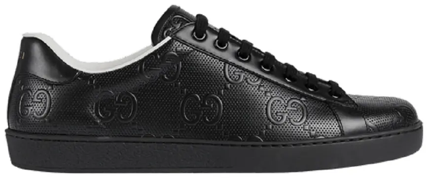 Giày Gucci Ace 'GG Embossed Black' 625787 1XK10 1000