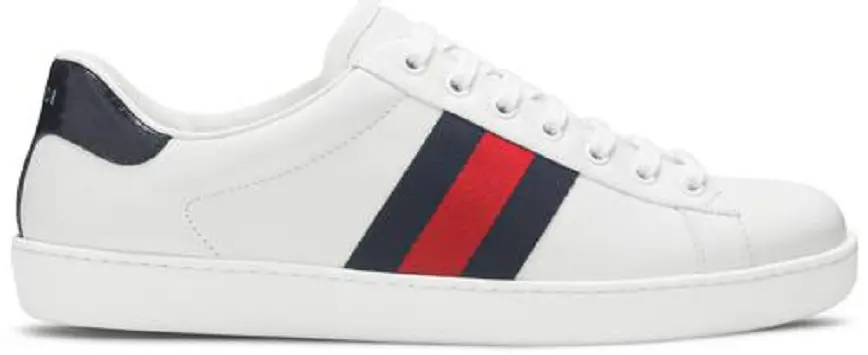 Giày Gucci Ace Leather 'White Blue' 386750-02JR0-9072