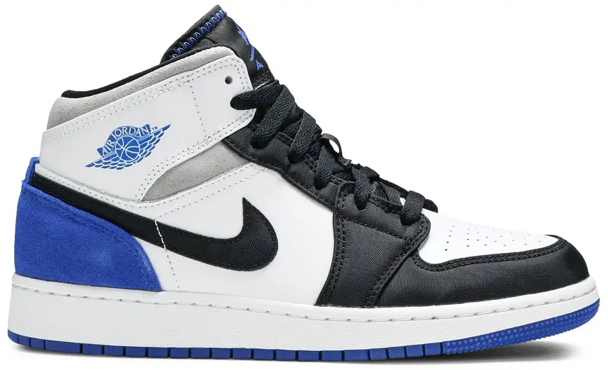 Giày Nike Air Jordan 1 Mid SE GS 'Royal Black Toe' BQ6931-102