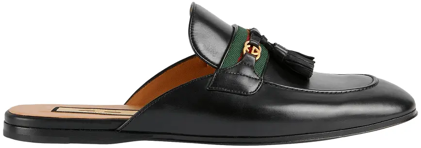 Giày Gucci Web Slippers 'Black' 6555801W6101066