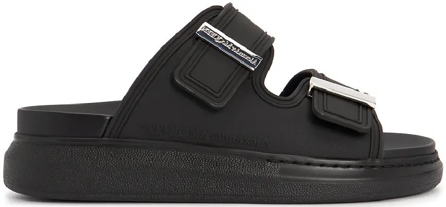 Dép Alexander Mcqueen Oversole Hybrid Slide 'Black' 658063-W4Q51-1081