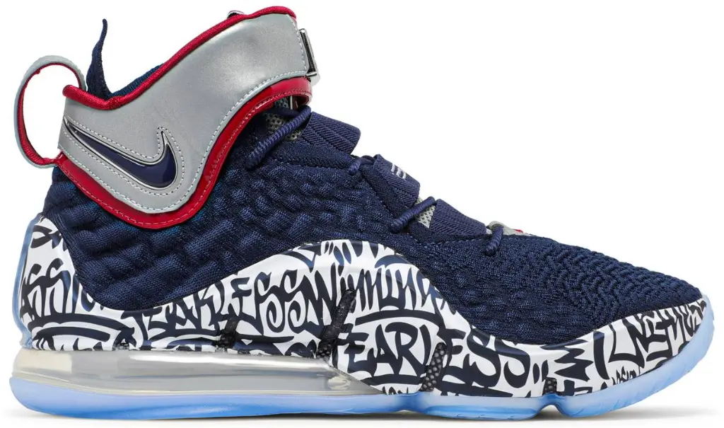 Giày Nike LeBron 17 'LeBron 4 Cold Blue Graffiti' CT6047-400