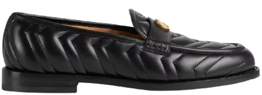 Giày Gucci Men's Matelassé Loafer with Double G 673814-BKO60-1000