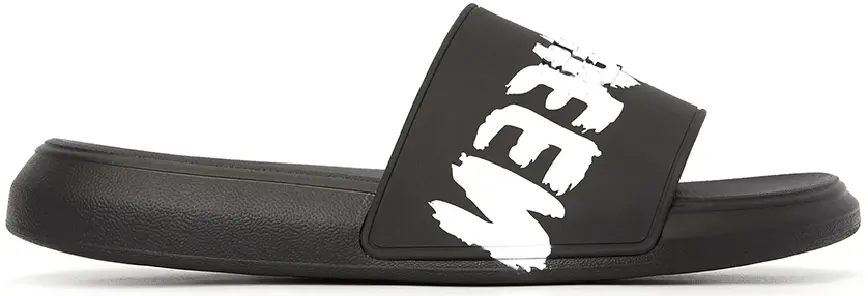 Dép Alexander Mcqueen Logo Graffiti 'Black' 682490-W4QS3-1070