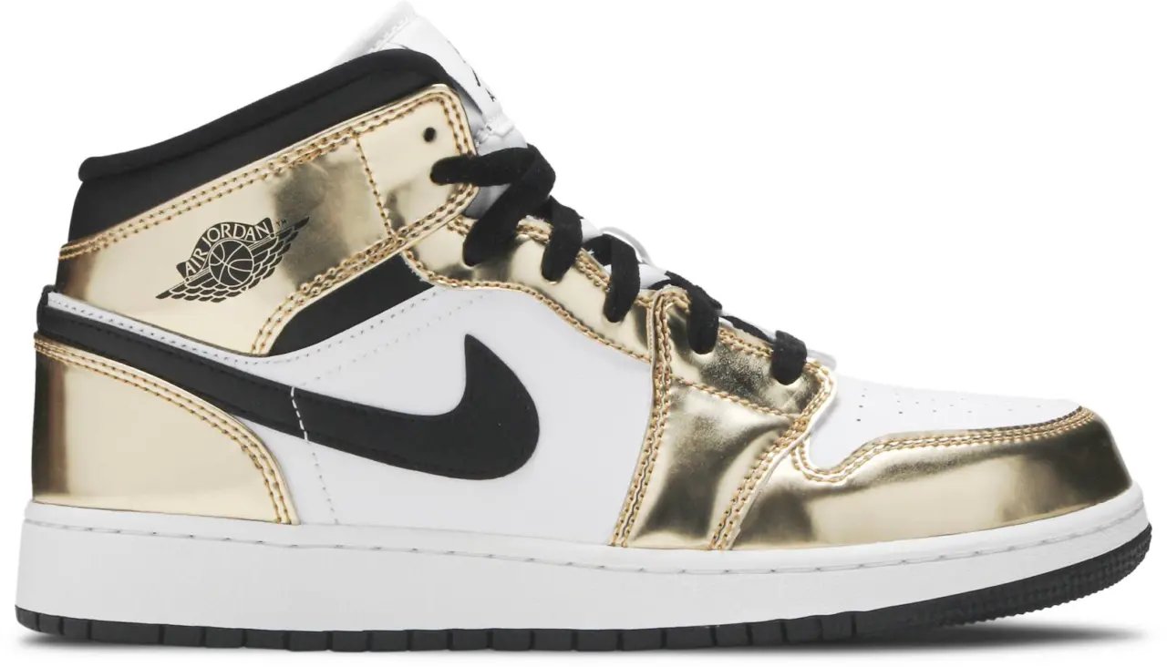 Giày Nike Air Jordan 1 Mid SE GS 'Metallic Gold' DC1420-700