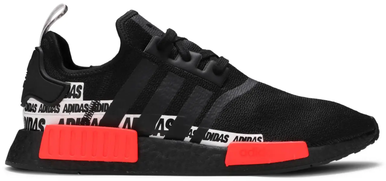 Giày Adidas NMD R1 'Wordmark Heel Stripe Black Solar Red' FX6794