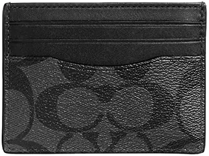 Ví Coach Slim ID Card Case In Signature Canvas Black 805D5BKK2U
