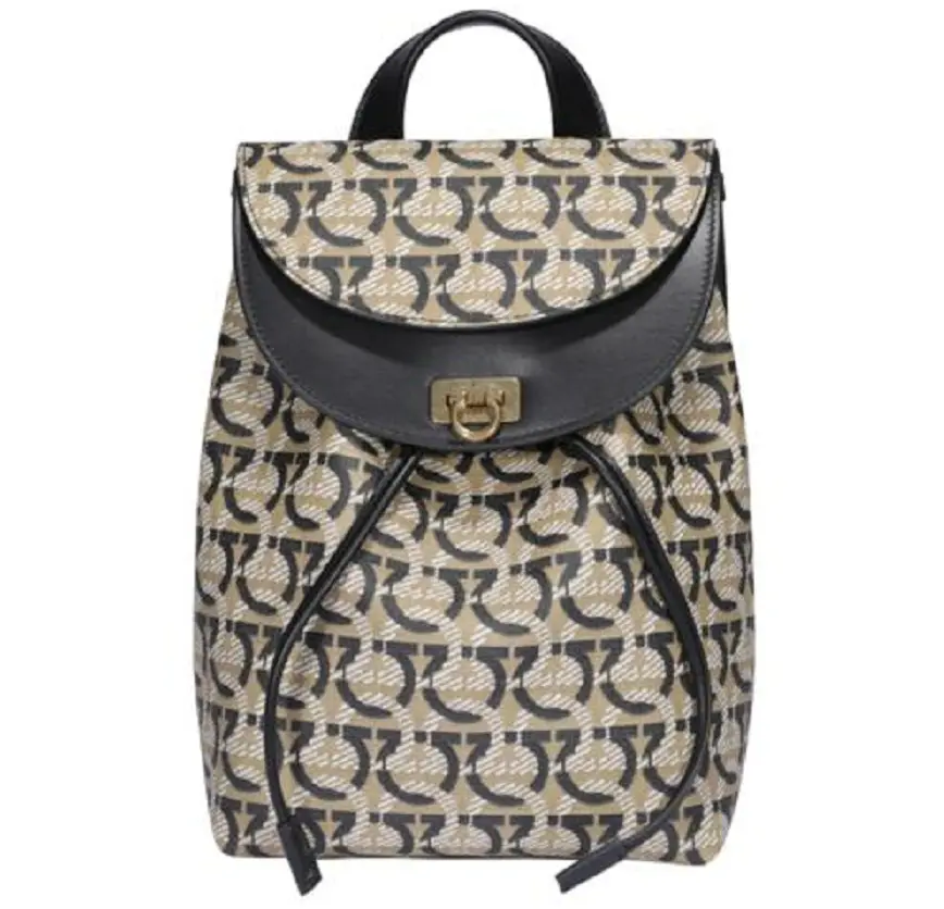 Túi Salvatore Ferragamo Gancini Canvas 'Grey Black' 21H987-726730