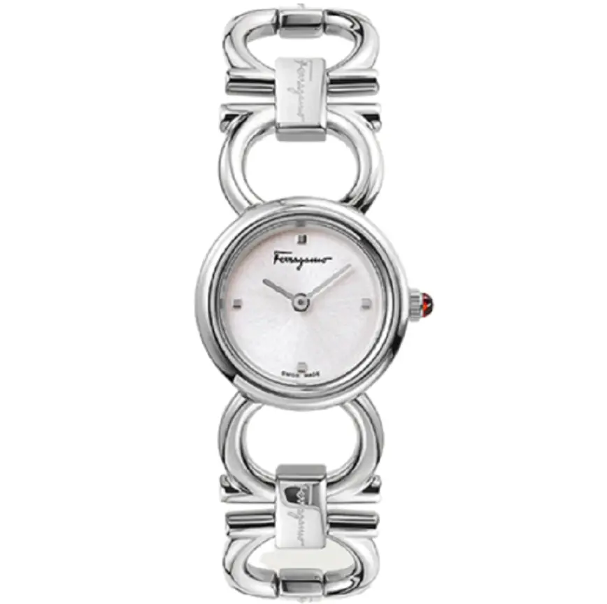Đồng Hồ Salvatore Ferragamo Gancini Round 'Silver' 611212-743950
