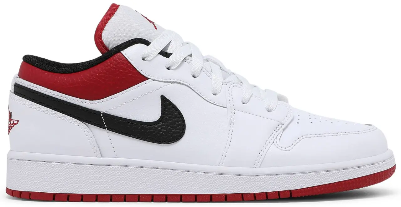Giày Nike Air Jordan 1 Low GS 'White Gym Red' 553560-118