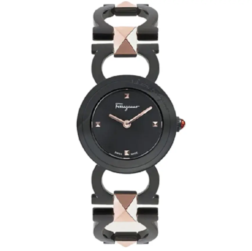 Đồng Hồ Salvatore Ferragamo Gancini Stud 'Black' 611231-751935