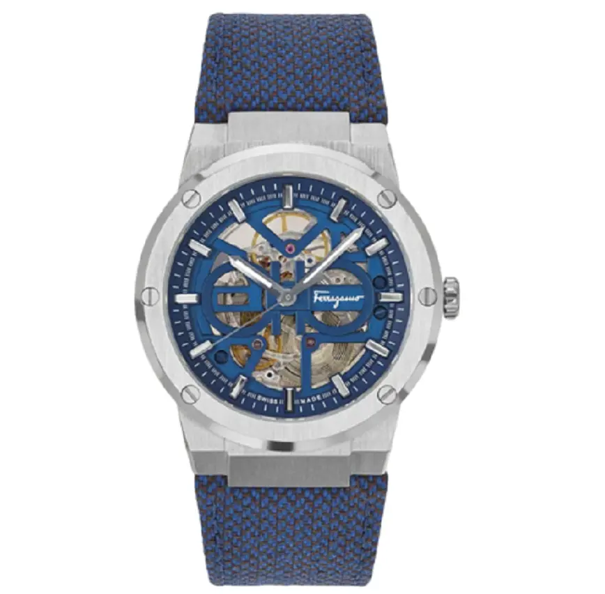 Đồng Hồ Salvatore Ferragamo F-80 Skeleton 'Blue' 611187-756605