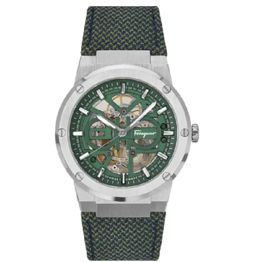 Đồng Hồ Salvatore Ferragamo F-80 Skeleton 'Green' 611187-756606