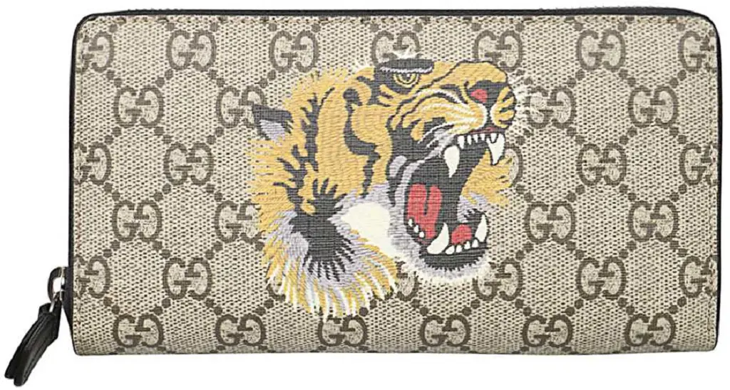 Ví Gucci Tiger Print Long Wallet 'Brown' 451273-K5Z1N-8666