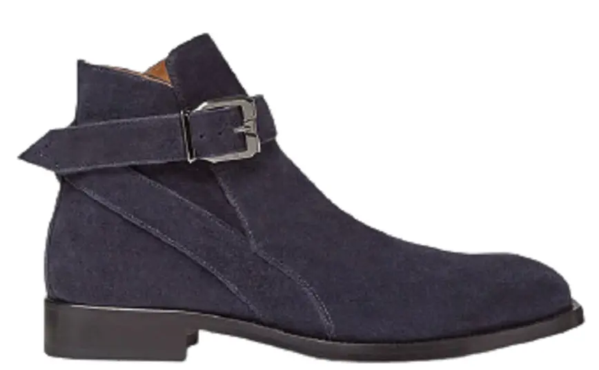 Giày Versace Suede Ankle Boots Navy 1000785-1A00634-1U83B