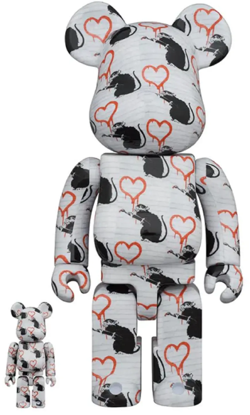 Mô Hình Brandalism Bearbrick 100% + 400% 'Love Rat' 96334-LRT-0104