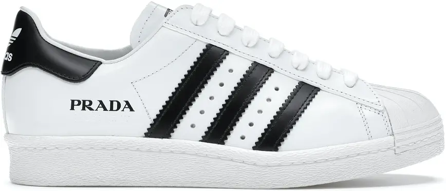 Giày Adidas Superstar x Prada 'White Black' FW6680