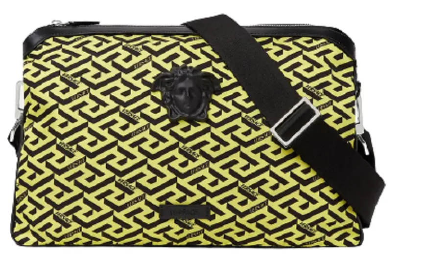 Túi Versace La Greca Signature Shoulder Pink Yellow 1003695-1A02662-5Y13P