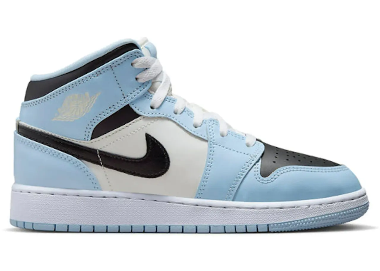 Giày Nike Air Jordan 1 Mid GS 'Ice Blue' 555112-401